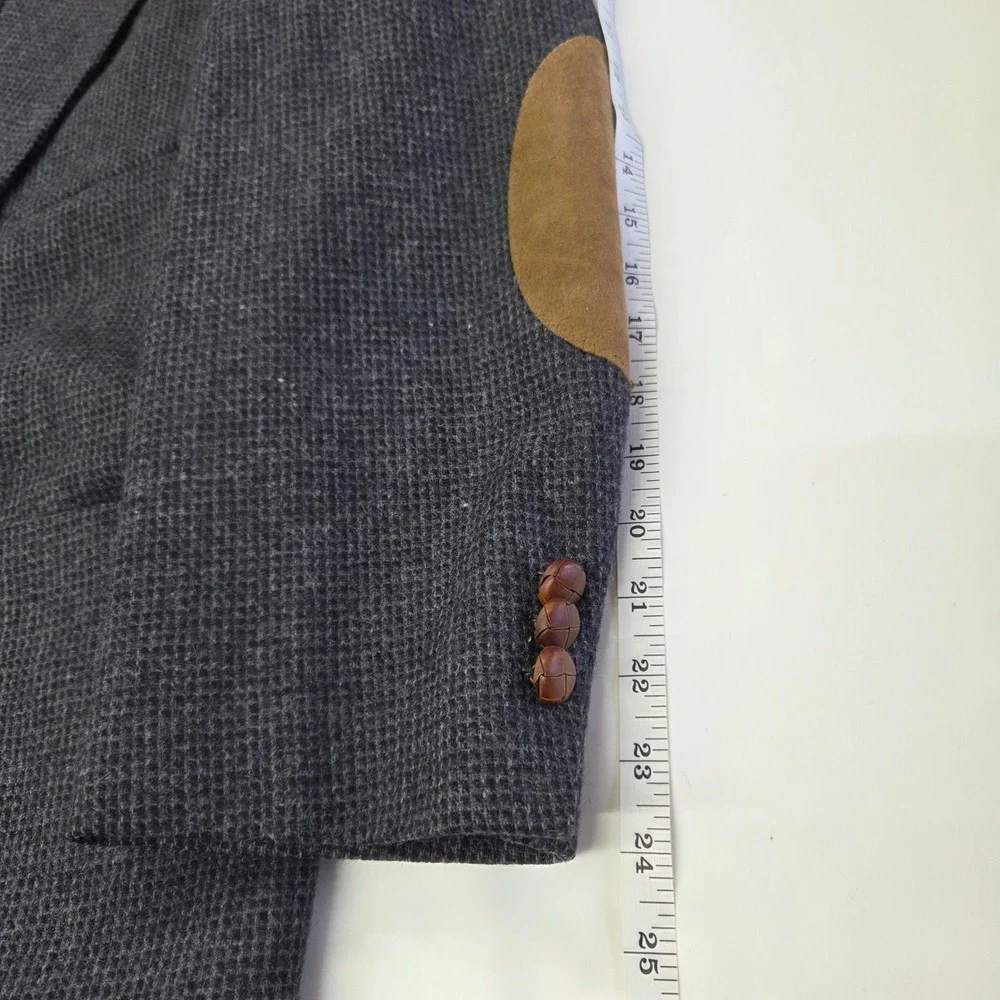Stewart County Men's Wool Blazer Jacket Elbow Patches Made in‎ USA Size 46R Vtg